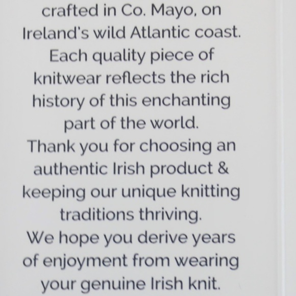 New Irish Aran Button Infinity Scarf Wool Blue Tan - Picture 9 of 9